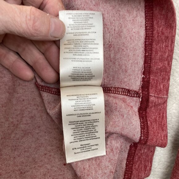 Columbia Men's Henley Shirt Medium Red Long-Sleeve Omni-Wick Polyester/Cotton - Picture 8 of 10